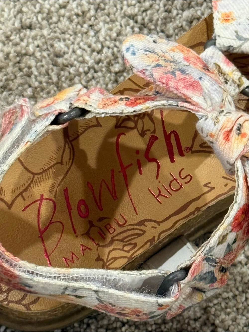 Blowfish Malibu Kids Floral Bow Strap Sandals